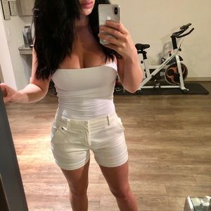 White Calvin Klein shorts